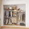 8Ft Walk-In Closet Organizer White Oak Storage System 3 Shelf Towers 4 Drawers